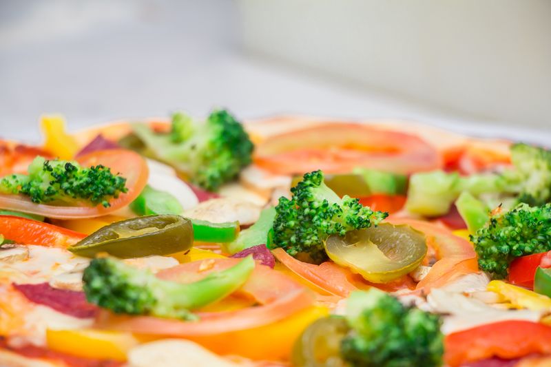 Veggie Supreme marcos pizza with garden fresh vegetables