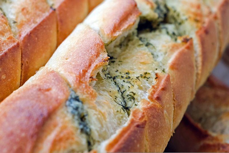 Garlic Bread with herbs and melted butter