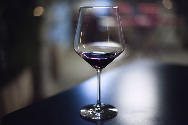 House red wine glass perfect pairing with pizza